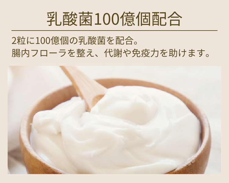 乳酸菌100億個配合